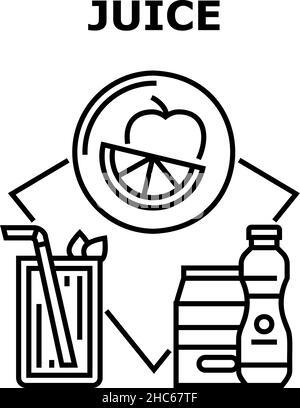 Illustrazione vettoriale dell'icona Juice Illustrazione Vettoriale