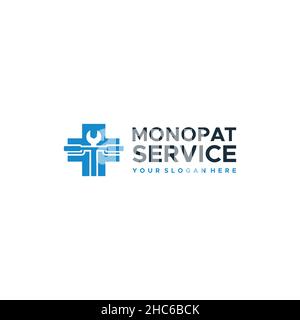 Design moderno MONOPAT SERVICE nuovo logo design Illustrazione Vettoriale