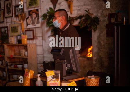 Giorni della Merla Festival in un piccolo comune di Pizzighettone Italia Foto Stock