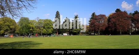 Vista su Priors Close Park, Melton Mowbray, Leicestershire, Inghilterra; Gran Bretagna; REGNO UNITO Foto Stock