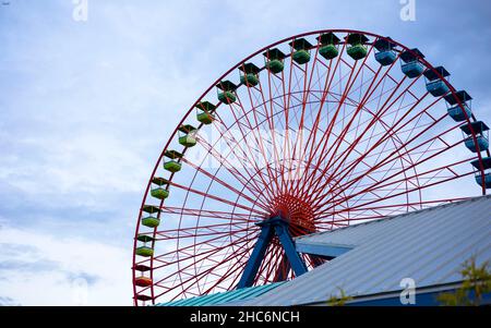 Ruota panoramica nel parco divertimenti in Ohio, Cedar Point. Foto Stock
