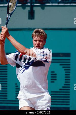 Tennista svedese Magnus Larsson, Roland Garros, Francia 1992 Foto Stock