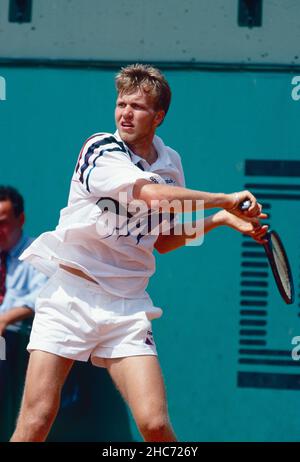 Tennista svedese Magnus Larsson, Roland Garros, Francia 1992 Foto Stock