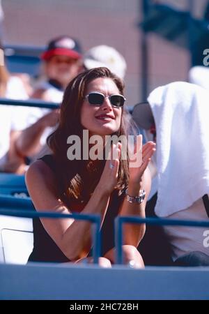 Attrice americana Brooke Shields, US Open 1998 Foto Stock