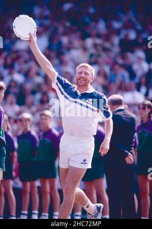 Il tennista tedesco Boris Becker, Wimbledon, UK 1995 Foto Stock