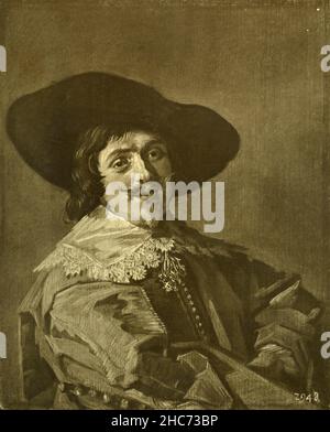 Ritratto di un uomo, dipinto dall'artista olandese Frans Hals The Elder, Monaco 1897 Foto Stock