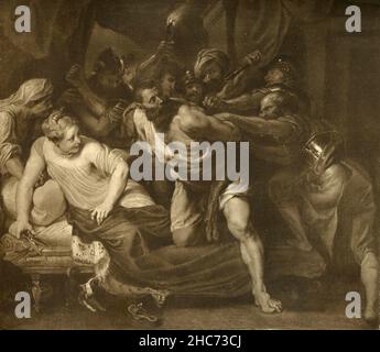 The Capture of Samson, dipinto dall'artista fiammingo Peter Paul Rubens, Monaco di Baviera 1897 Foto Stock