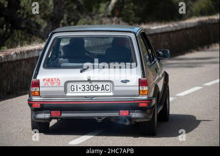 Barcellona, ​​Spain; 23 ottobre 2021: Ford Fiesta XR2 VIII Rallye Platja D'Aro storico in Catalogna Foto Stock