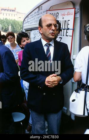 Caso SILCO: I coniugi Metral fanno sciopero della fame per ottenere la liberazione di Jacqueline Valente, Lione, Francia, 1992 Foto Stock