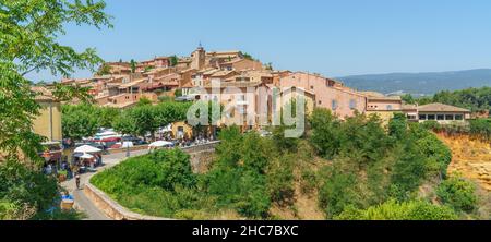 Un'immagine del villaggio Roussillon in Francia Foto Stock