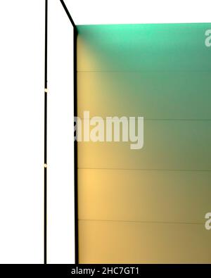 Luce che cade sull'angolo di una parete Foto Stock