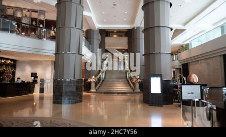 InterContinental Bangkok Christmas Addobbs Hotel lobby Foto Stock