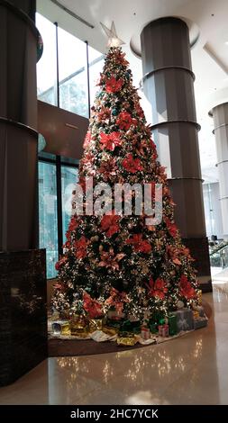 InterContinental Bangkok Christmas Addobbs Hotel lobby Foto Stock