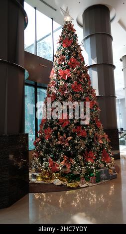 InterContinental Bangkok Christmas Addobbs Hotel lobby Foto Stock