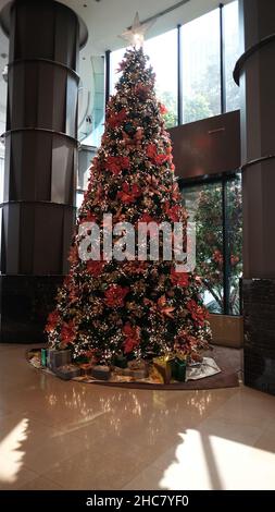 InterContinental Bangkok Christmas Addobbs Hotel lobby Foto Stock