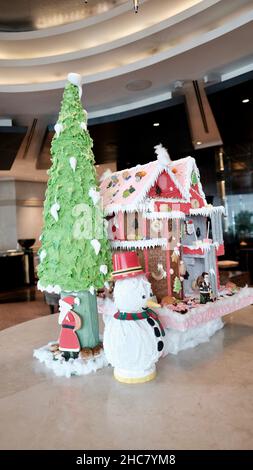 InterContinental Bangkok Christmas Addobbs Hotel lobby Foto Stock