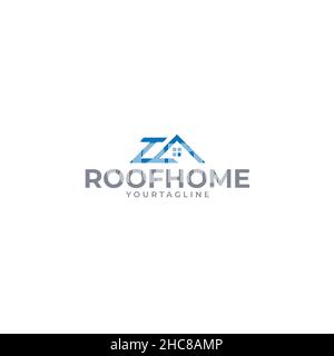 Moderno appartamento semplice tetto finestre home logo design Illustrazione Vettoriale