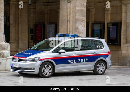 Vienna, Austria, 21 luglio 2021. Auto della polizia, Polizei Foto Stock