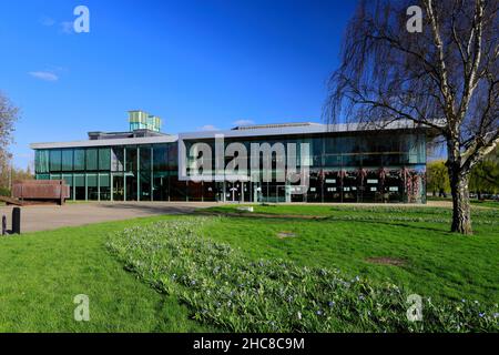 The Key Theatre, Peterborough Embankment, Peterborough City, Cambridgeshire, Inghilterra, REGNO UNITO Foto Stock