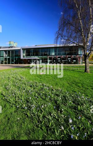 The Key Theatre, Peterborough Embankment, Peterborough City, Cambridgeshire, Inghilterra, REGNO UNITO Foto Stock