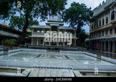 Varie vedute del palazzo cittadino, Udaipur Foto Stock