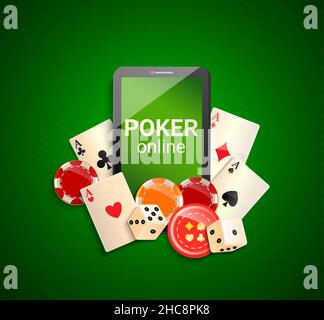 Poker online pubblicizzare. Illustrazione Vettoriale