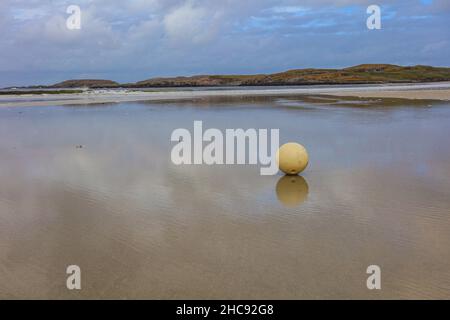 Traigh Uige - la più grande distesa di sabbia sulla costa occidentale di Lewis nelle Ebridi esterne. Foto Stock