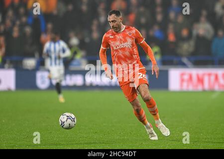 Richard Keogh #26 di Blackpool in azione durante la partita in, il 12/26/2021. (Foto di Craig Thomas/News Images/Sipa USA) Credit: Sipa USA/Alamy Live News Foto Stock