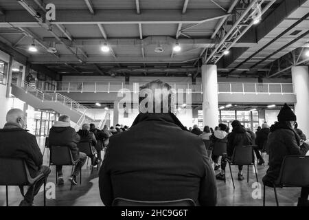 Italia, Malpensa Fiere, vaccino covid vaccino centrale della terza dose Foto Stock