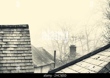 Nebbia a Londra Boxing Day 2021 Foto Stock