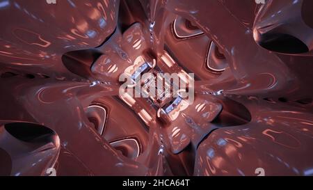 Un'illustrazione di un mandala geometrico colorato Foto Stock