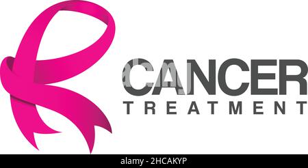 Design moderno TRATTAMENTO DEL CANCRO disegno di logo speranzoso Illustrazione Vettoriale