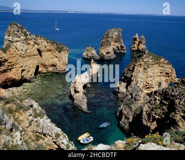 Portogallo. Faro. Algarve. Lagos. Punto di pietà. Foto Stock