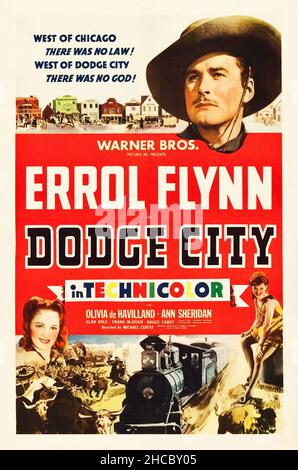 ERROL FLYNN nella CITTÀ DI DODGE (1939), diretto da MICHAEL CURTIZ. Credit: WARNER BROTHERS / Album Foto Stock