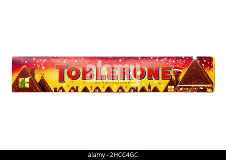 Toblerone Swiss Chocolate bar in confezione natalizia Foto Stock