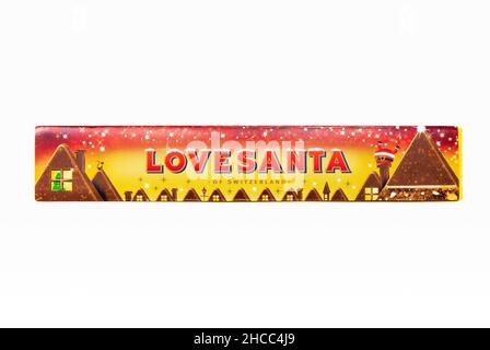 Love Babbo Natale - Toblerone Chocolate Bar Foto Stock