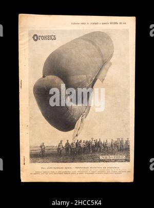 Copertina della rivista Russian Empire del 'The Ogonyok' (russo: Огонёкъ) numero 25, 1916. Foto Stock