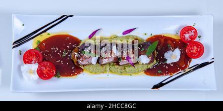Pasti ricchi e nutrienti, piatti nutrienti. Foto Stock
