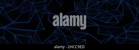 Il motivo astratto blu scuro sullo sfondo scuro. Foto Stock