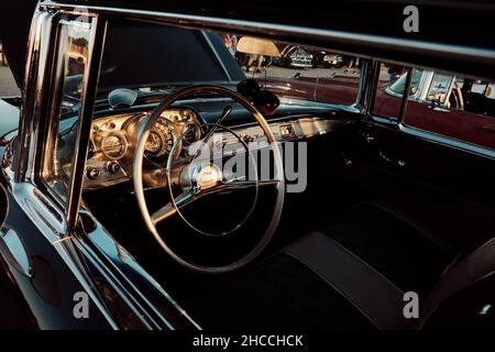 Cruscotto interno vintage Chevrolet Bel Air Foto Stock