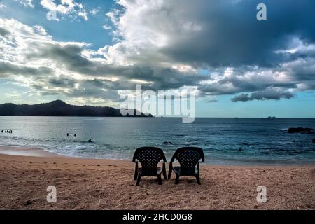 Bella Playa Conchal, una spiaggia fatta di conchiglie, Guanacaste, Costa Rica Foto Stock