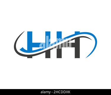 Logo aziendale collegato tramite lettera HH. Logo HH. HH logo Design for Financial, Development, Investment, Real Estate and Management Company Vector Illustrazione Vettoriale