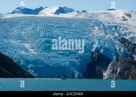 Vista naturale del ghiacciaio Matanuska in Alaska, USA Foto Stock