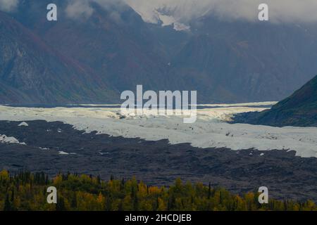 Vista naturale del ghiacciaio Matanuska in Alaska, USA Foto Stock