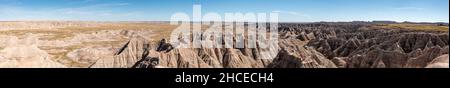 Vista panoramica del grande Badlands National Park, USA Foto Stock