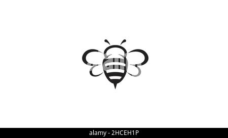 Creative Bee Lines Logo Design Illustrazione vettoriale Illustrazione Vettoriale