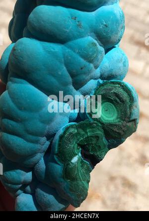 Chrysocolla, pietra minerale campione pietra roccia geologia gemma cristallo Foto Stock