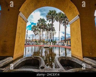 Le rovine del serbatoio d'acqua la Union, Antigua, Guatemala Foto Stock