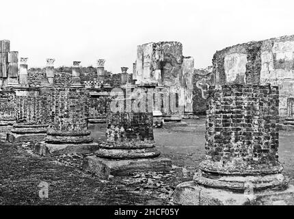 La Basilica, Pompei, Italia, periodo vittoriano Foto Stock