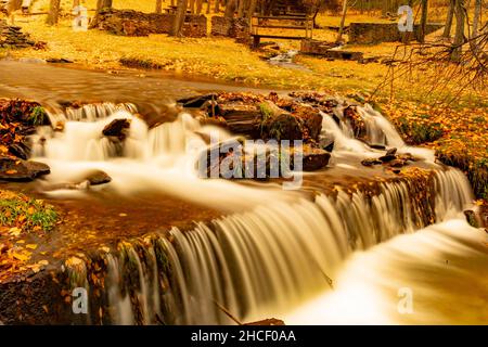 Paesaggio tipicamente autunnale nei campi andalusi. Foto Stock